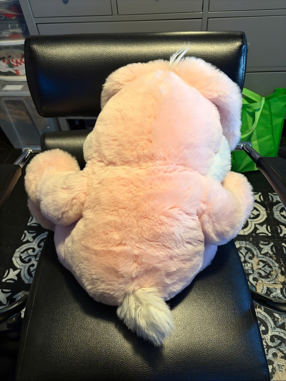 Super Plush Pink & White Bunny Stuffed Animal - Kids Toy - Picture 3 of 4
